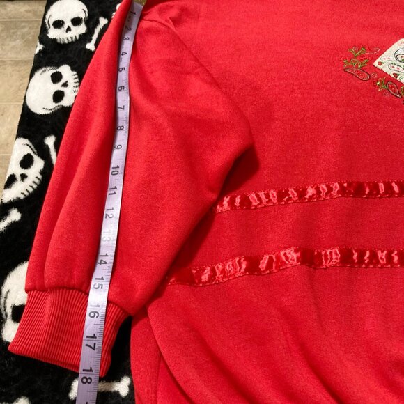 VINTAGE Red plus size monogrammed letter P sweatshirt ~ Paisley 2X XXL 3X top - Picture 7 of 12